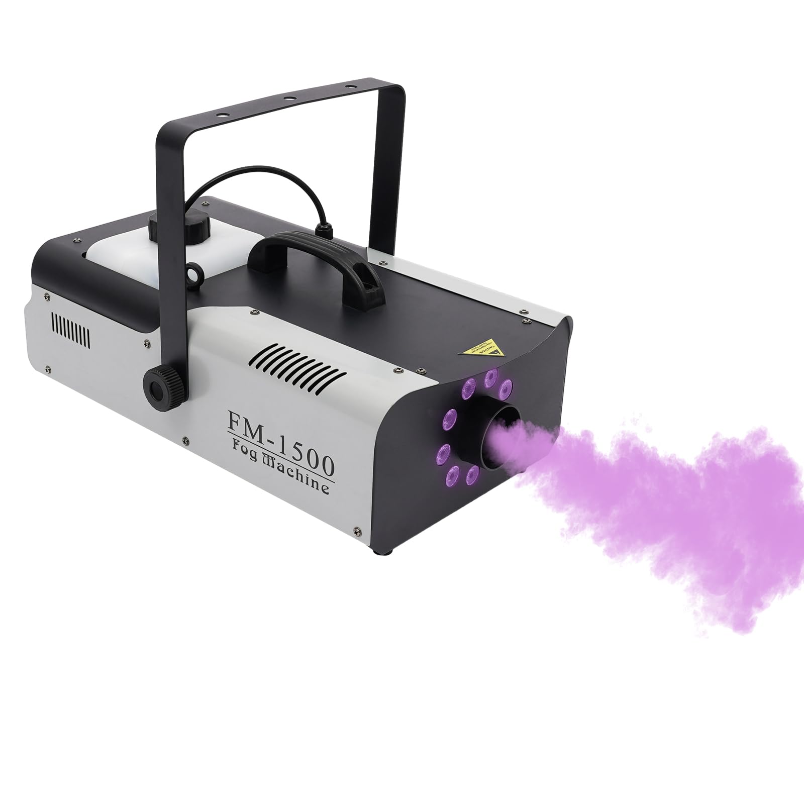 Nebelmaschine, 1500W Smoke Machine mit Funkfernbedienungen, 9×3W LED Licht, RGB Lichteffekt, 2.5L Tank Kapazität, für Partys, Hochzeiten, Bars und Tanzveranstaltungen