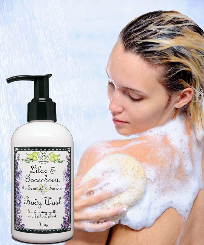Lilac and Gooseberry Scented Body Wash | Bath and Shower Gel | 8 ounces | Yennefer Perfume Scent of a Sorceress by Bella Des Natural Beauty - Image 3