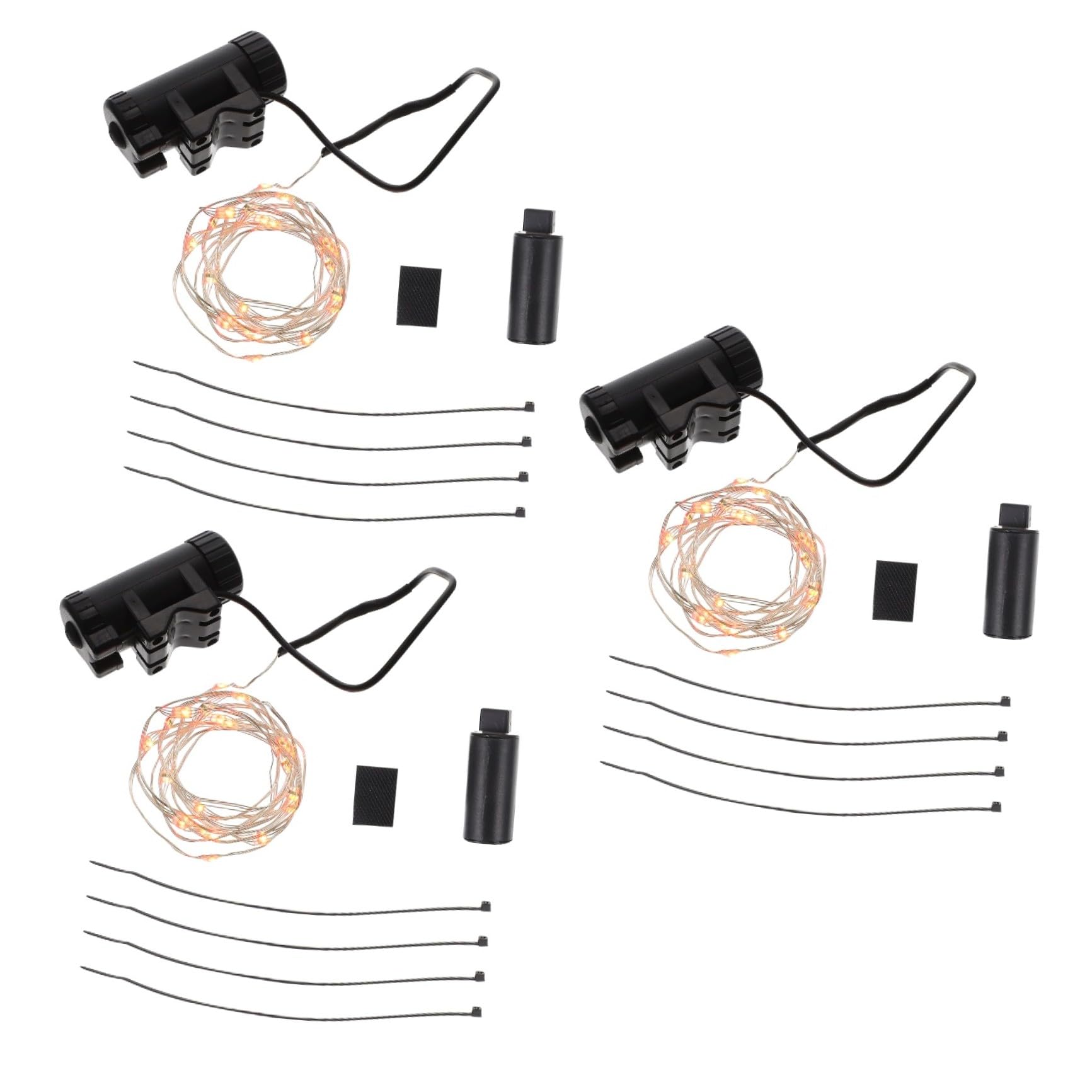 BESPORTBLE 3sets LED Ricaricabili per Biciclette Luce Decorativa per Ruote Design RGB per Maggiore visibilità e Sicurezza Strada