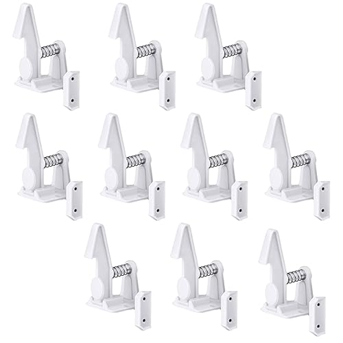 Miniatura 6 de Cerraduras de cajón a prueba de bebés, 10 cerraduras de gabinete a prueba de bebés, sin pegamento para taladrar cerraduras de gabinete a prueba de