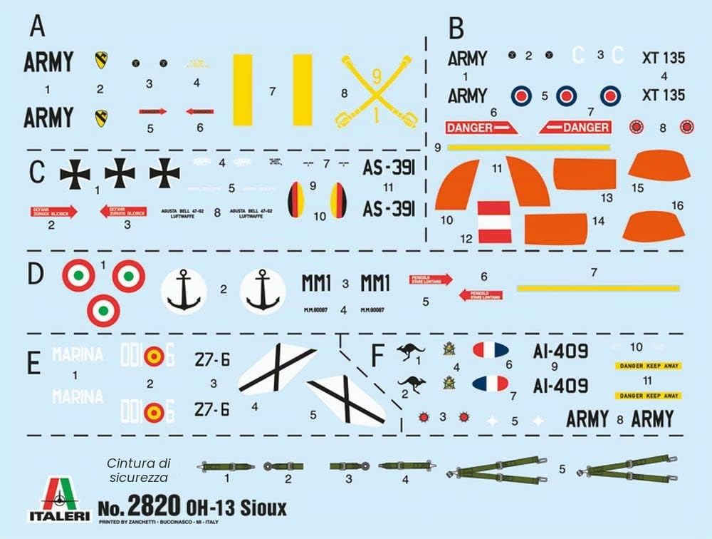 Italeri 2820 OH-13 Scout Korean War, scala 1:48, plastic model kit, modello in plastica da montare, modellismo, elicottero, Grigio