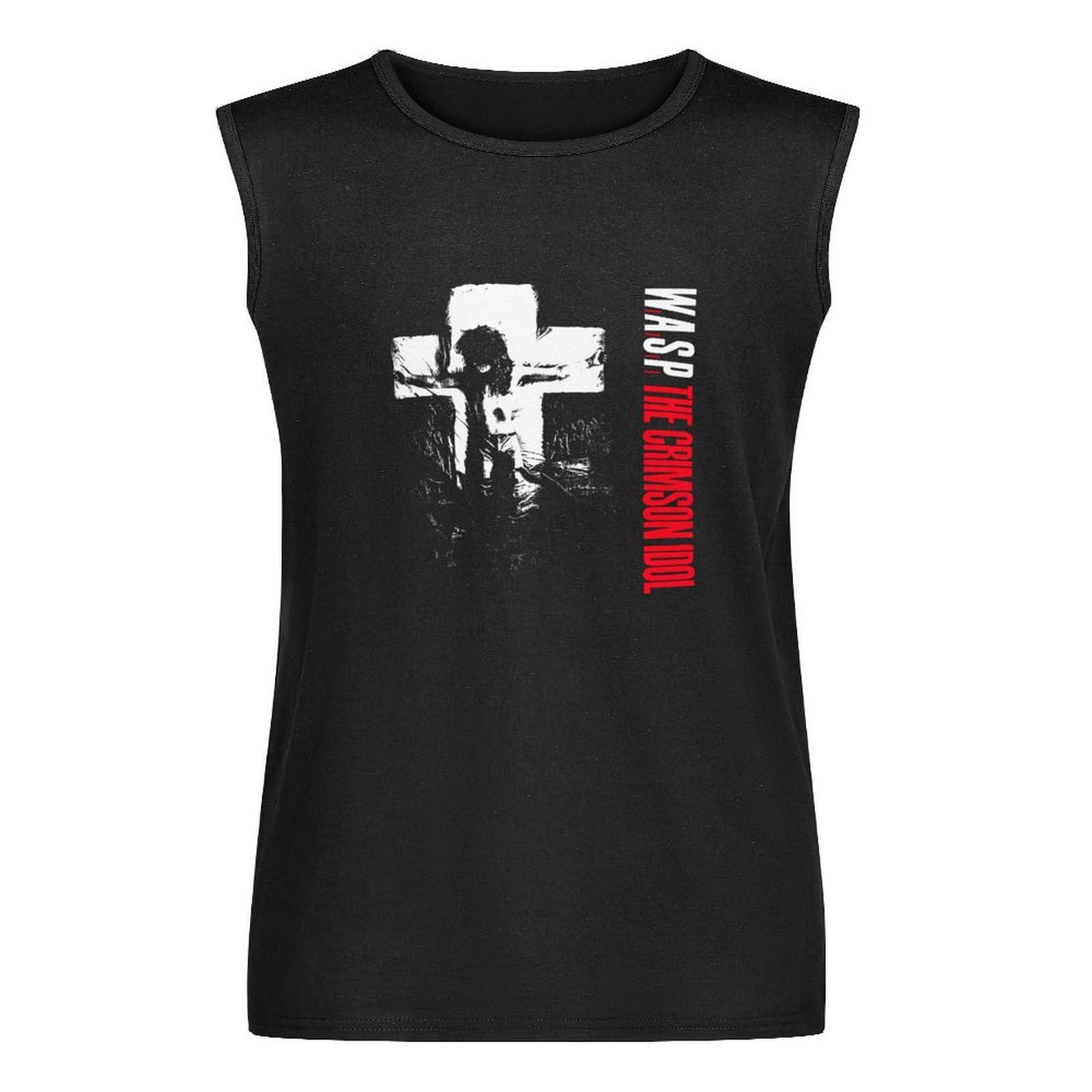 Wasp W.A.S.P. T Shirt The Crimson Idol Band Logo Sleeveless Vest Tank Top Black XL