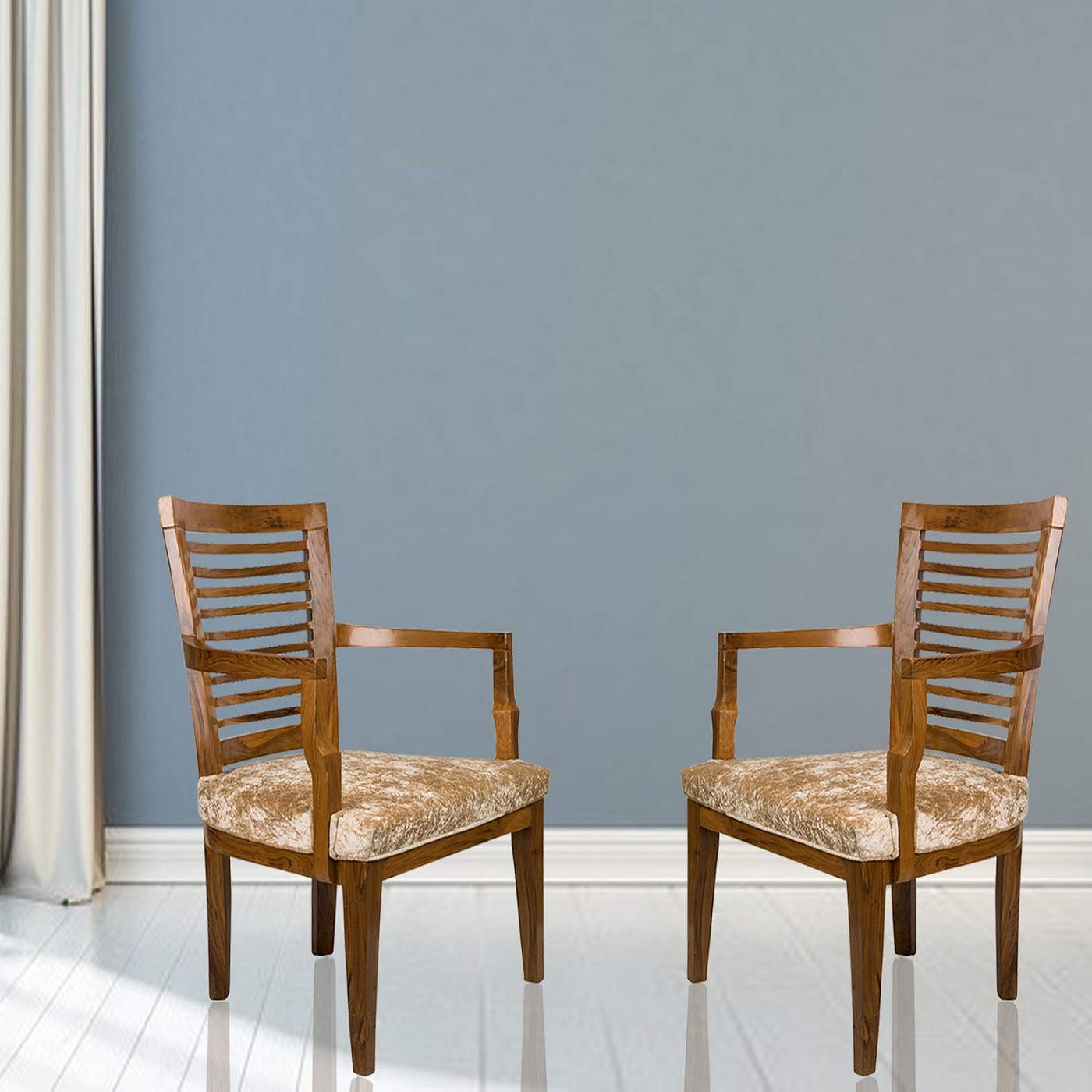 Buy DZYN Furnitures Aura Solid Wood Arm Chair/Lounge Chair/Aaram Chairs