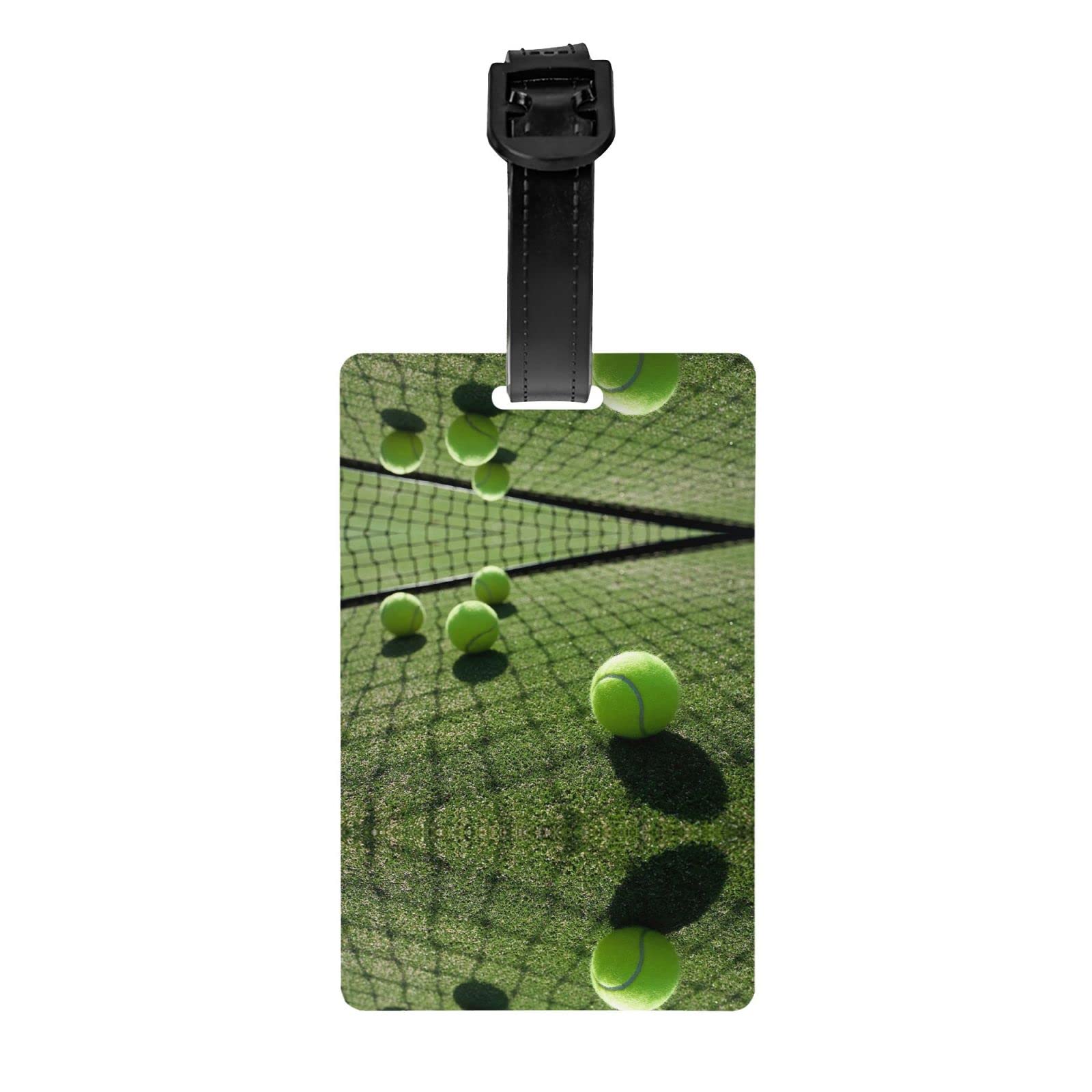 Tennis Balls On Tennis Grass Court Luggage Tag Hanging Protection Travel Bag Tag Outdoor Travel Necessities