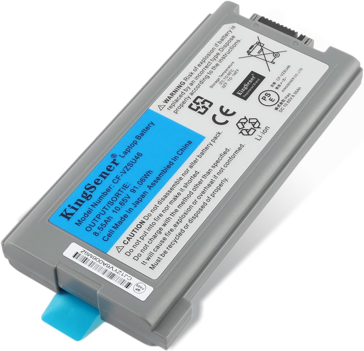 CF-VZSU46 Laptop Battery for Panasonic Toughbook CF-30 CF-31 CF-53 CF-VZSU46AU CF-VZSU46U CF-VZSU46S CF-VZSU71U CF-VZSU72U CF-VZSU46R 10.65V 8.55Ah