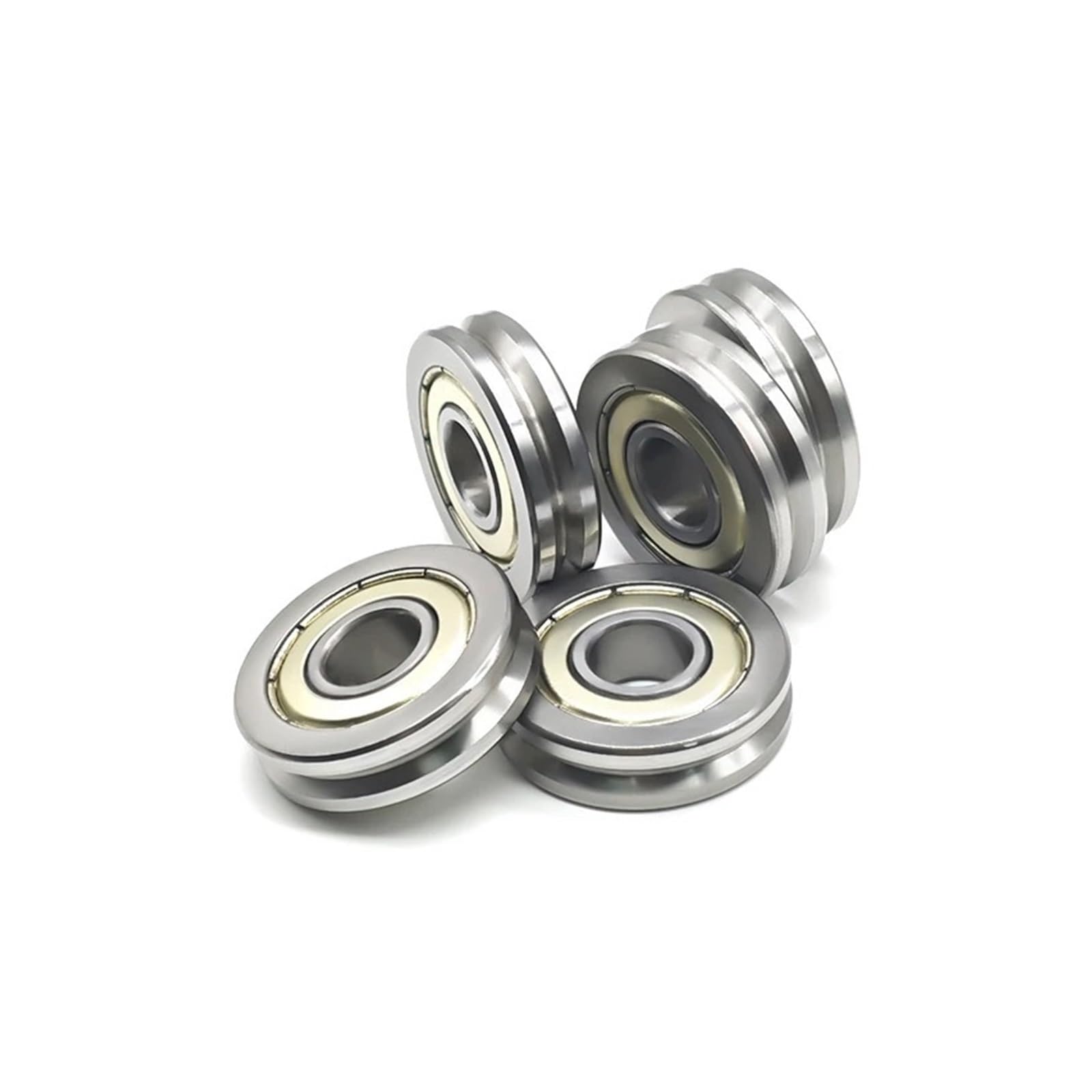 (4 szt.) 10 * 30 * 8mm V rowek prowadzący koło pasowe uszczelnione łożysko szynowe V6000ZZ do toru szynowego System ruchu liniowego
