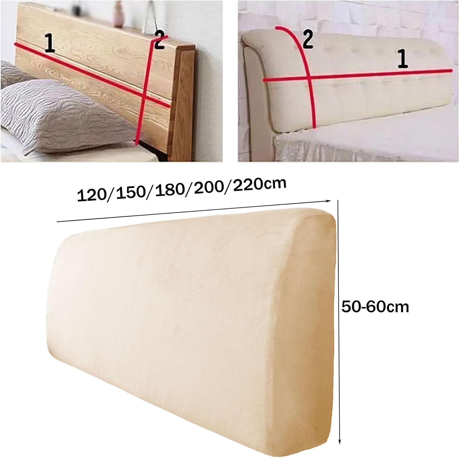 Crystal Velvet Stretch Bed Headboard Slipcover,Soft Bed Backrest Protector,Wrinkle-Resistant Smooth Fabric Thicken Machine Washable for Bedroom(Gray,86.7in)