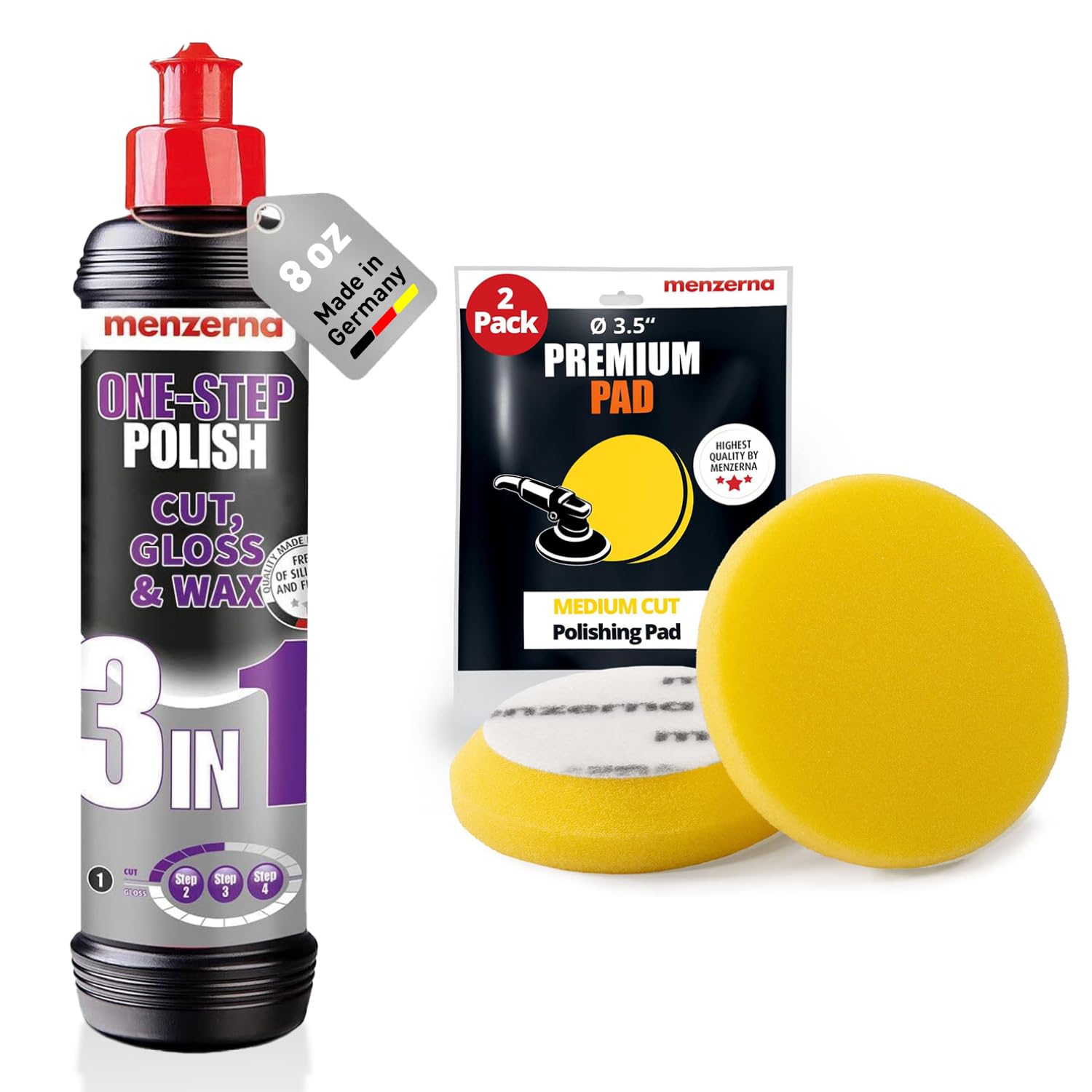 menzerna Kit de polissage pour voiture - Kit tout-en-un - Polissage en une