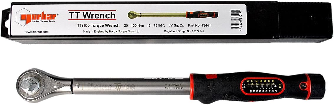 Norbar 13441 1/2-inch Torque Wrench Ratchet Adjustable Dual Scale with Square Drive