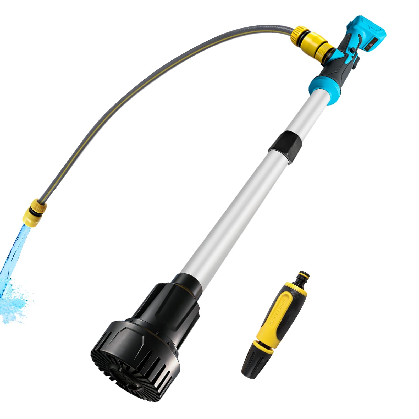 Cordless Stick Water Transfer Pump Compatible with Makita 18V, 3600 L/h Flow Capacity, Portable Water Pump with 3/4" Hose Connector 1/2" Water Outlet for Pool Garden Pond RV Boat Draining