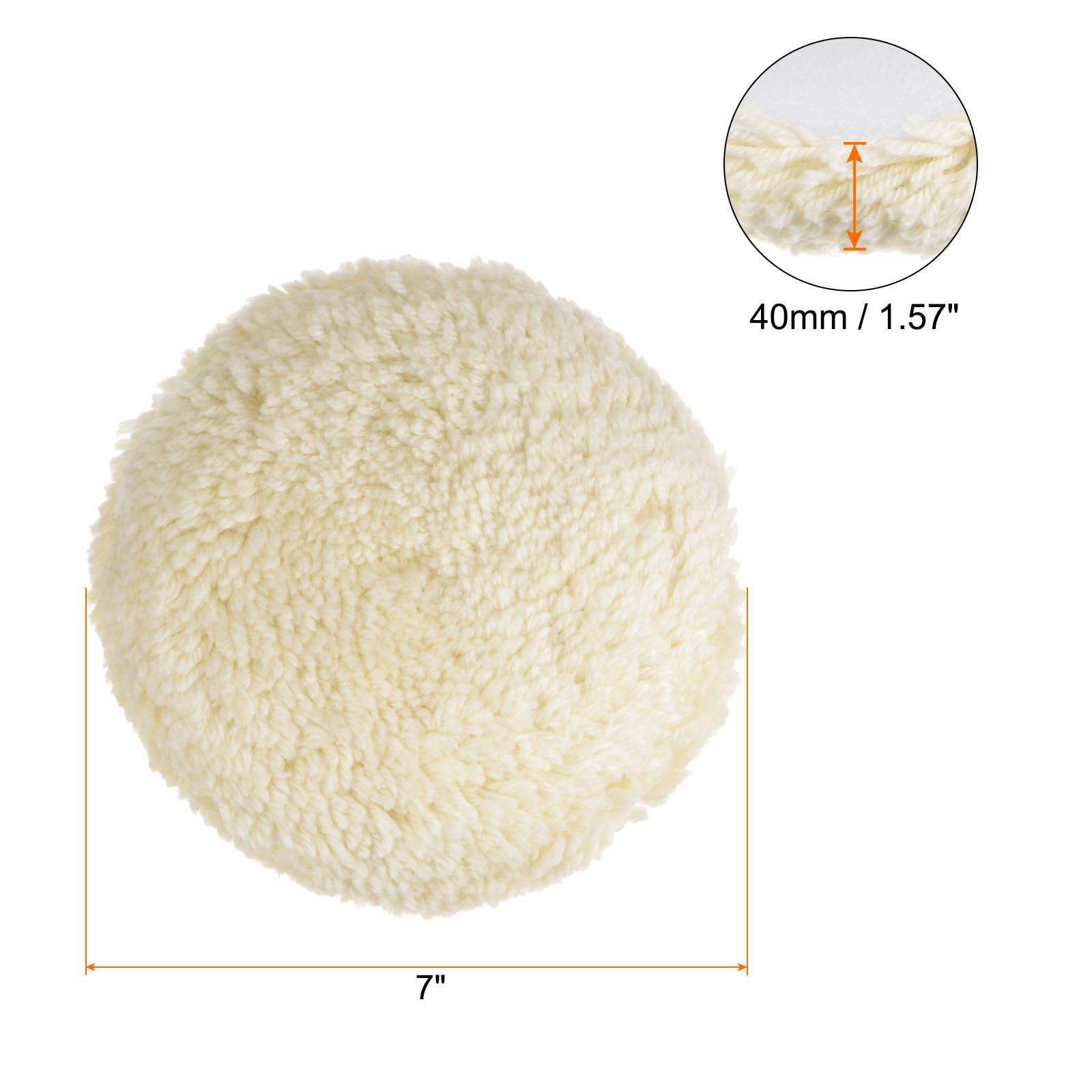 Lot De 4 Tampons Polissage Laine 12,7cm - Pour Polisseuse Voiture, Métal, Pierre