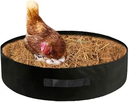 Chicken Dust Bath Tub 28" D * 8" H Dust Bath for Chickens Chicken Coop Cleaner Container Essential Chicken Coop Accessory for Farms, Lawn, Yard and Ducks, Quails