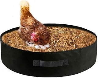 Chicken Dust Bath Tub 28" D * 8" H Dust Bath for Chickens Chicken Coop Cleaner Container Essential Chicken Coop Accessory for Farms, Lawn, Yard and Ducks, Quails