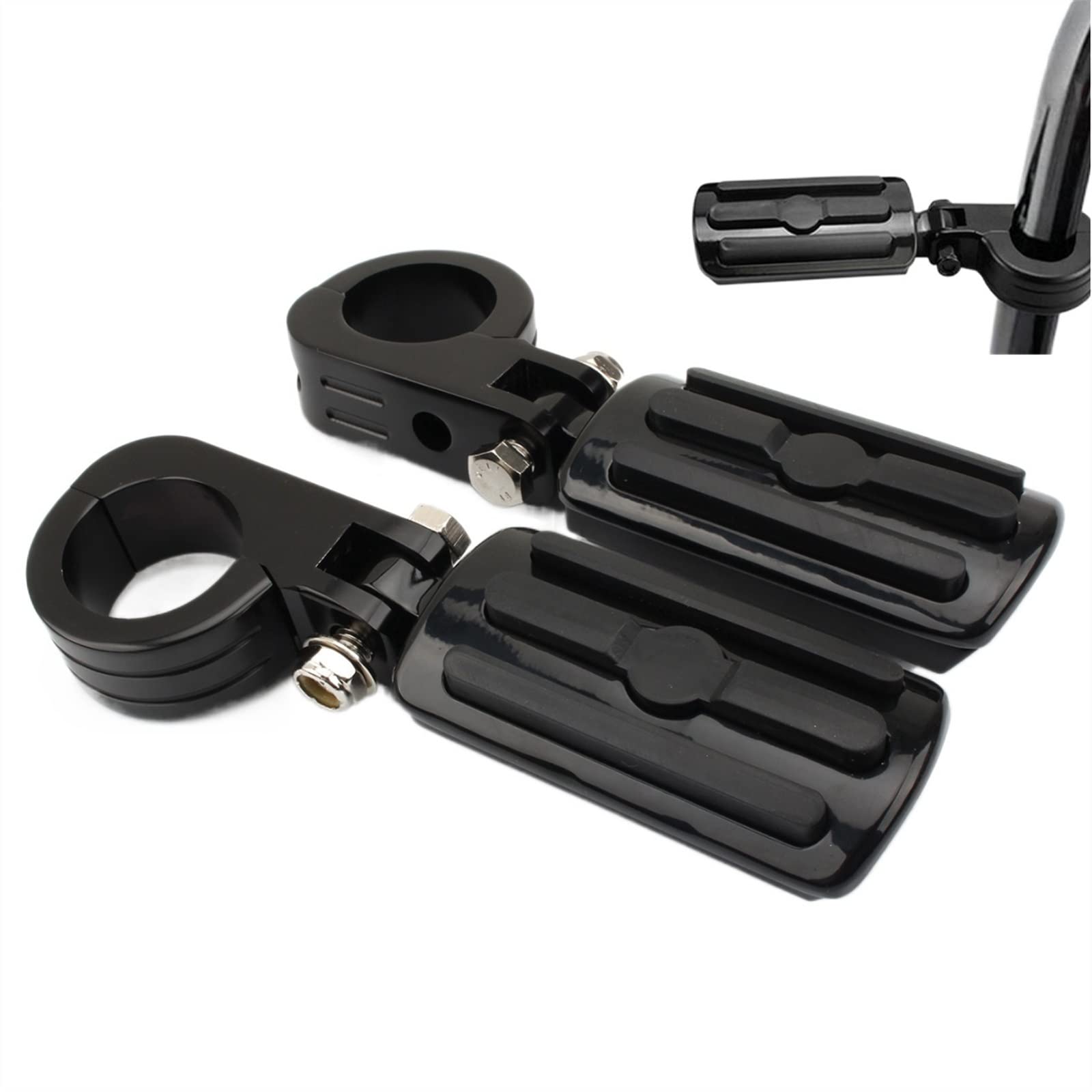 Per H&arley ecc. 32mm 38mm Universale Moto Highway Pedane Protezione motore Crash Bar Pedane con Morsetti Pedale di montaggio (Colore : A, Size : 32mm