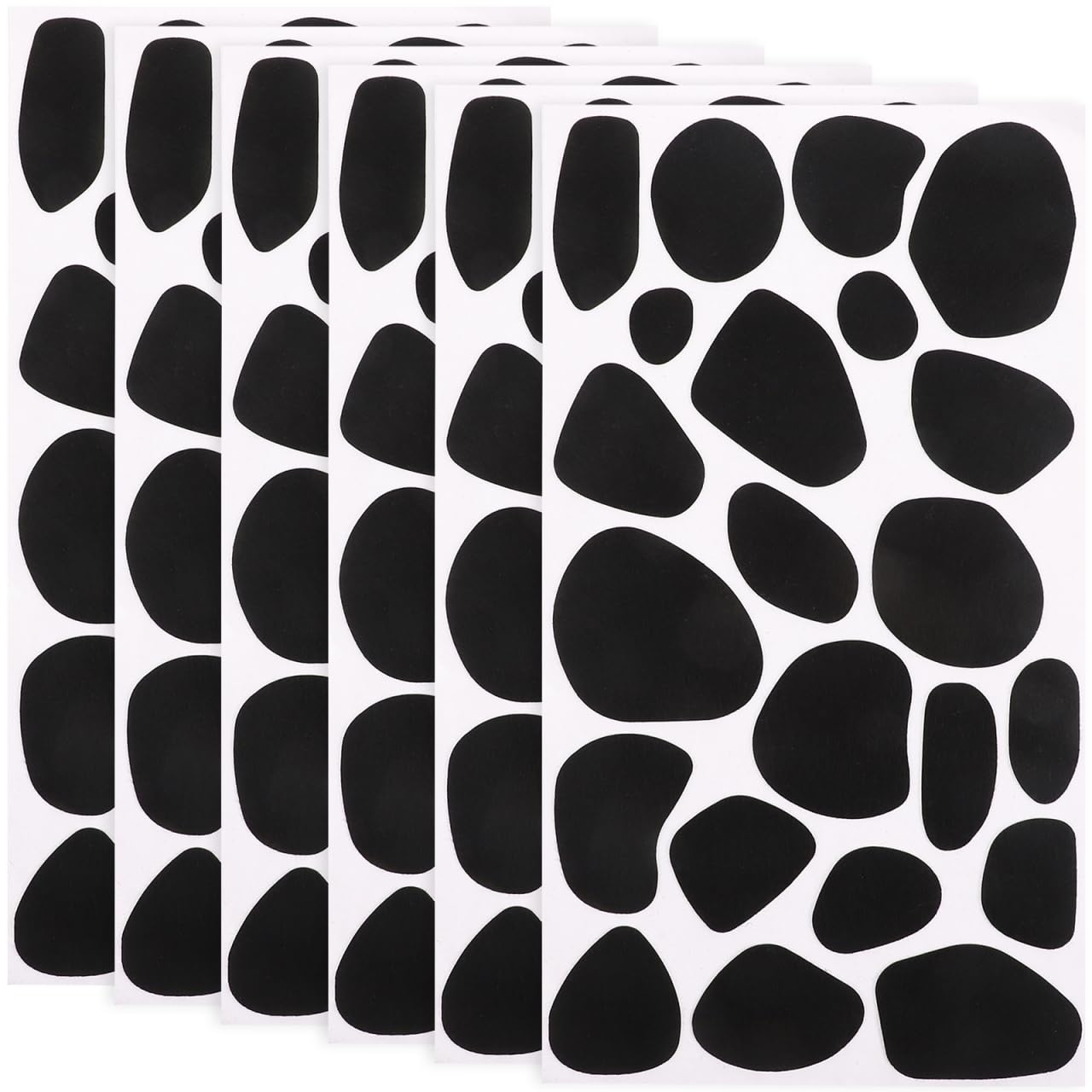 SHINEOFI Felt Stickers 6 Sheets Creative Cow Black Felt Circles DIY Decals for Kids Wall Clothing Crafts Festival Decorations