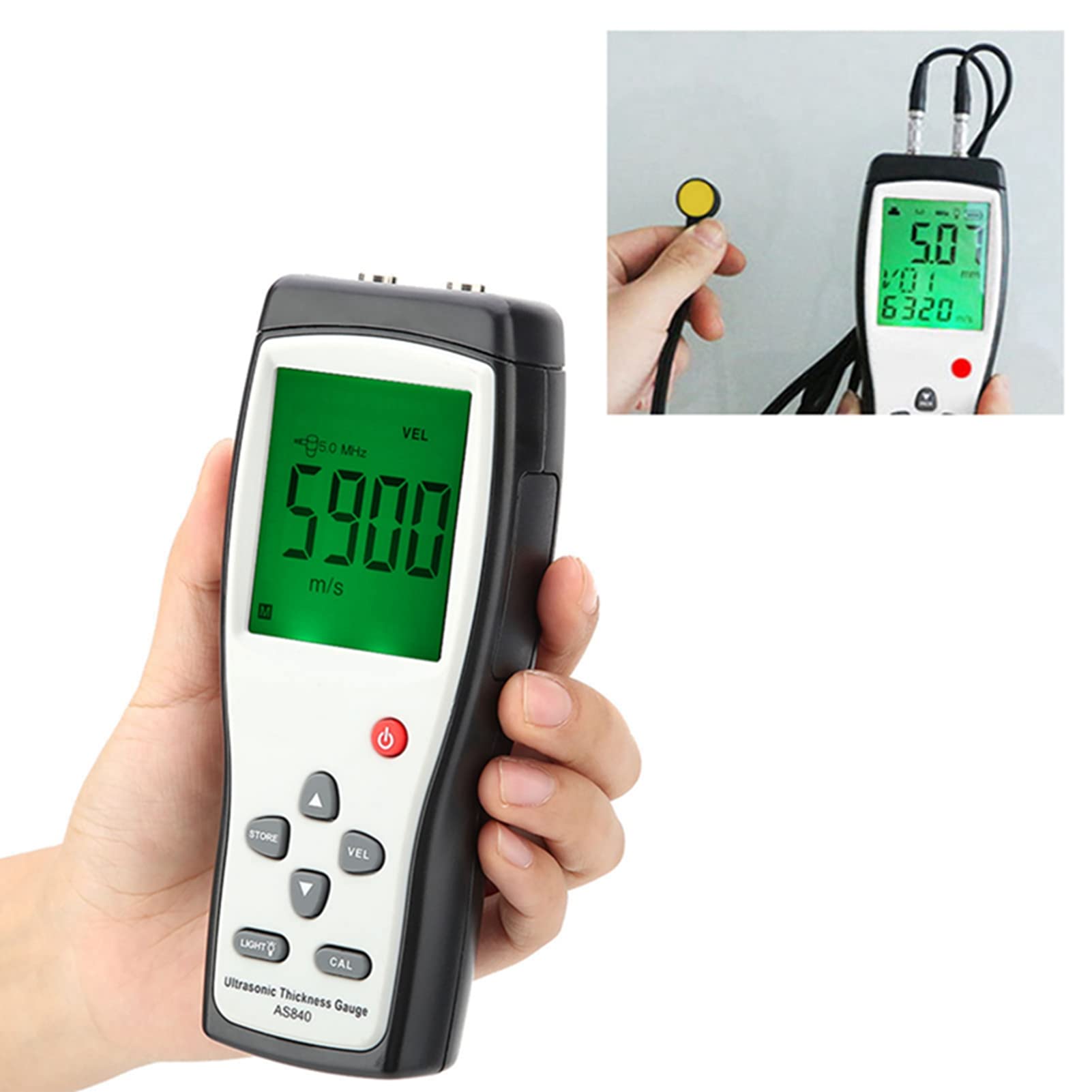 Smart Sensor Digital Thickness Gauge Sound Velocity Meter Metal