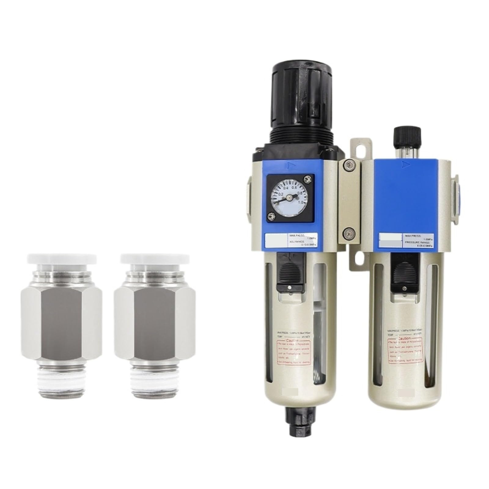 GFC400-10A con Conector de 8/10/12 mm, Filtro Separador de Agua y Aceite, Filtro de Aire comprimido, Separador de Trampa de Agua/Aceite(GFC400-10A with 8mm Connector)