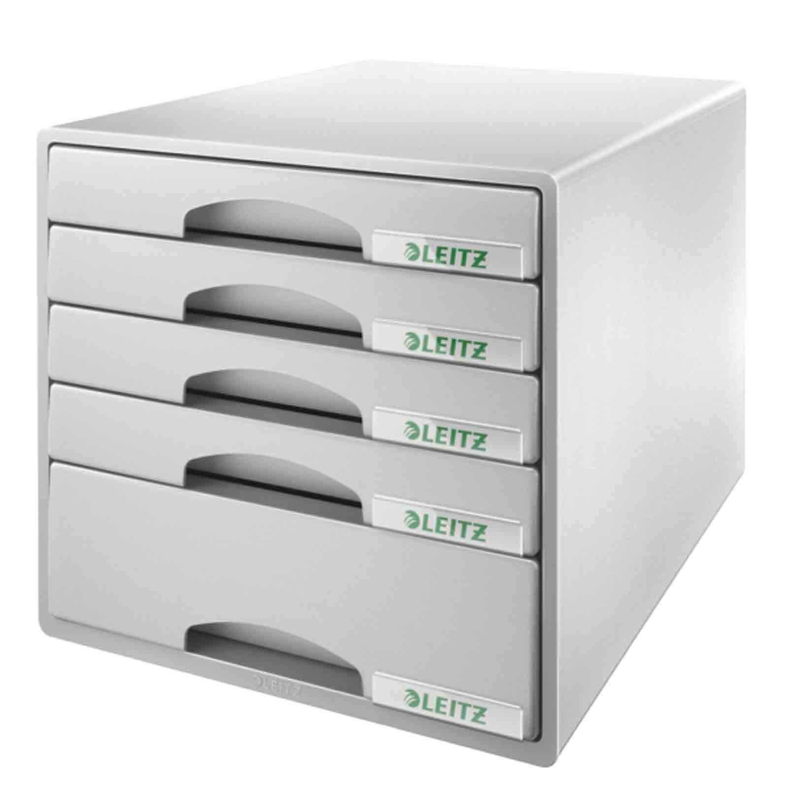 Leitz Plus 52110085 Bloc de classement 5 Tiroirs Gris