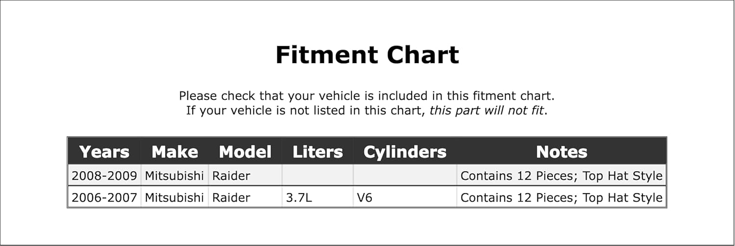 Engine Valve Stem Oil Seal Set Compatible With Mitsubishi Raider 3.7L V6 2009 2008 2007 2006 P-1236495