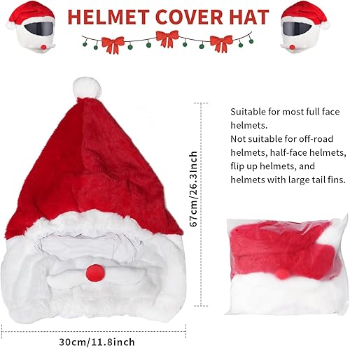 Miniatura 2 de Cubierta de casco de Navidad, sombreros de motocicleta, paseos divertidos, festival, Snata, Navidad, cubiertas de cascos de cara completa,
