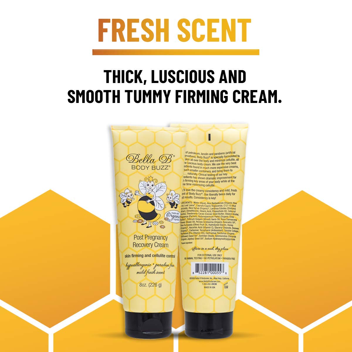 Bella B Bundle: Silk & Honey Body Cream 8oz and Body Buzz Post Pregnancy Recovery Cream 8oz and Tummy to Toes Leg & Foot Cream 6oz - Image 5