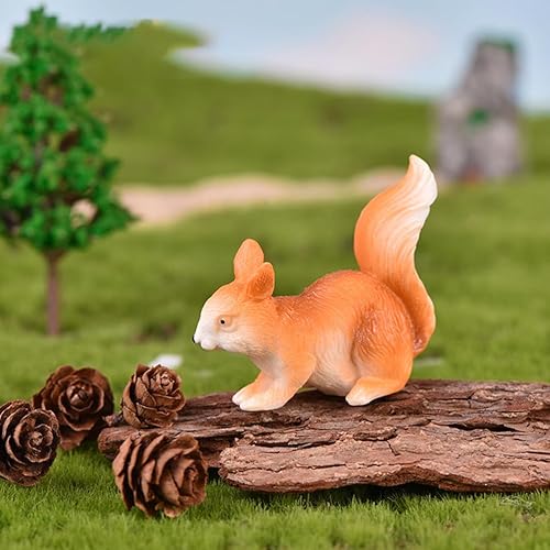 Miniatura 6 de GANAZONO 32 piezas de adornos de ardilla pequeña, mini accesorios, figuras en miniatura, decoración de plantas para macetas, adorno de animales de