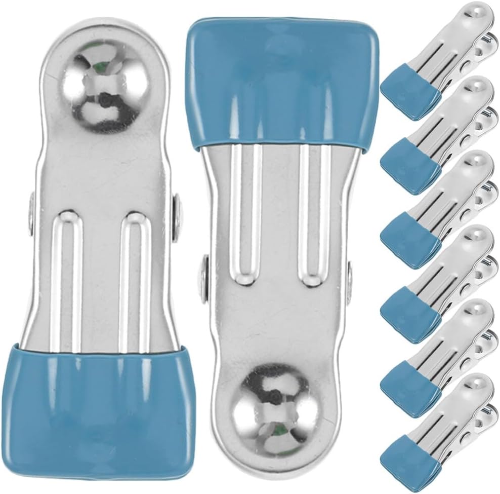 Milisten 50pcs Stainless Steel Swimming Pool Cover Clamps Multi-use Clips for Pool Covers Securely Fastens Tarps Clothes and More Non-deformable and Lightweight