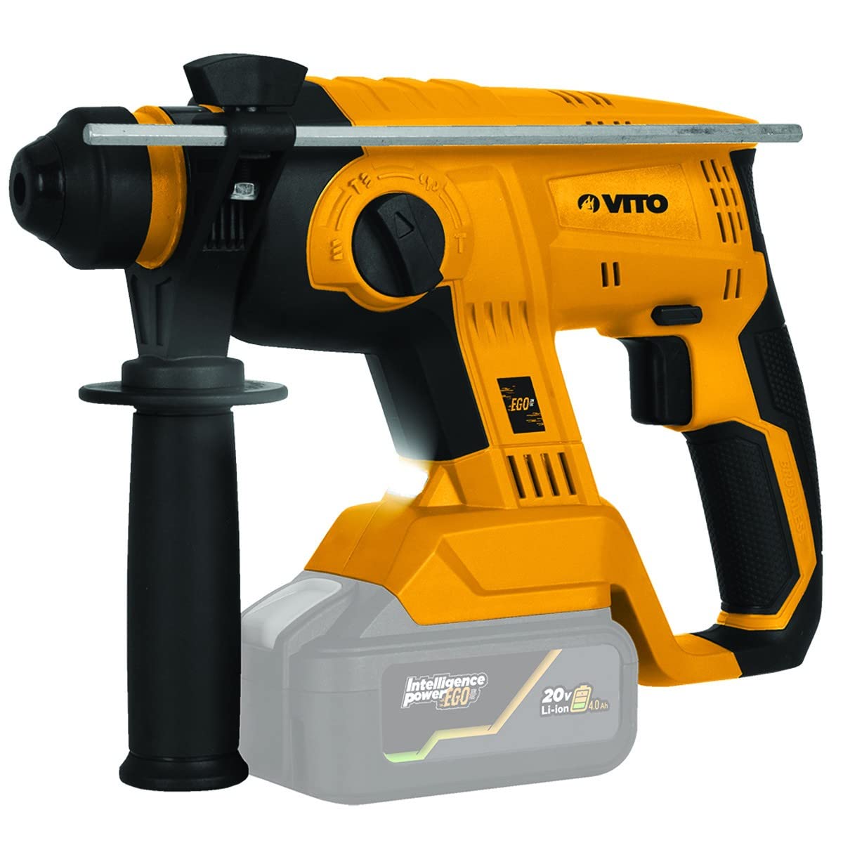 VITO - PACK 7 Outils sans fil 20V 2 Batteries lithium 4Ah + Chargeur rapide 20V + Sacoche à outils