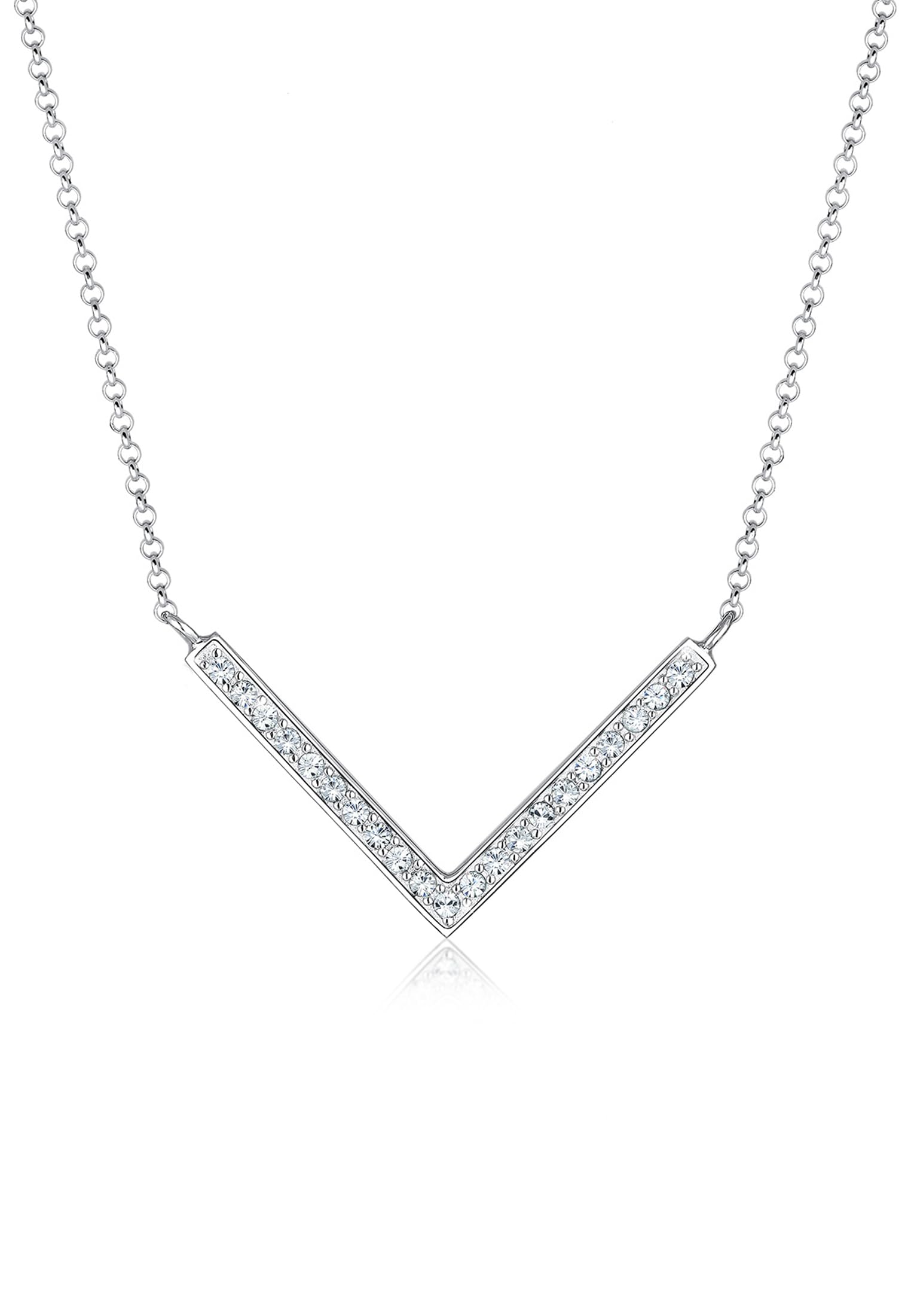 Elli Necklace Elli Necklace V-Shaped Crystals 925 Sterling Silver