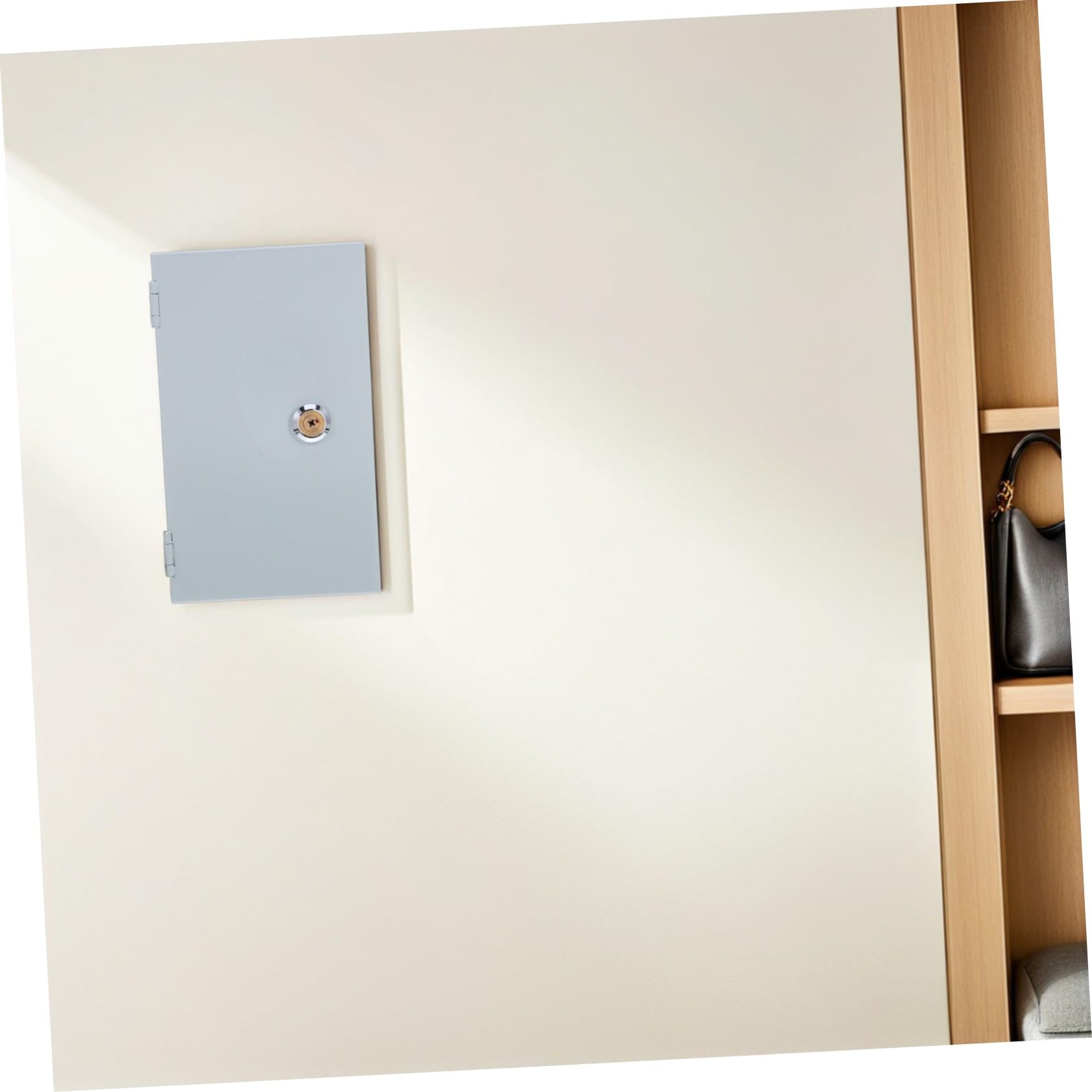 Caja Eléctrica Exterior Resistente Intemperie con Cerradura y Llave para Estaciones de Carga de Vehículos Eléctricos, Material de Hierro y Plástico, Seguridad Mejorada
