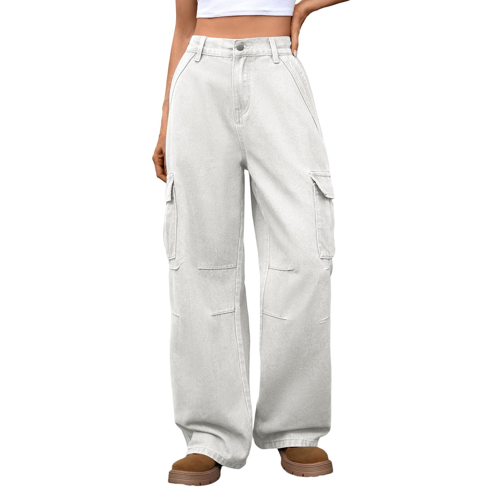 Pantalones Vaqueros Mujer Jeans Pantalón Elasticos Tejanos Rectos Casual Anchos Ropa Ligero Baggy Invierno Primavera Tallas Grandes