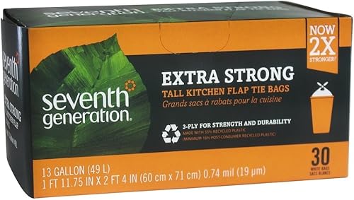 Seventh Generation, Bolsas de basura altas para cocina de 13 galones, 30 unidades