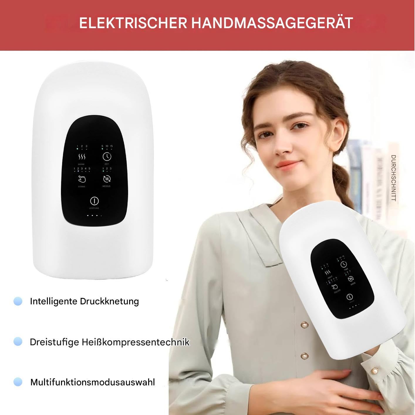 Masajeadores de Mano para Músculos Dispositivo de Calor para Masaje | Masajeador de Presión con Calor para Palma y Dedos Dispositivo Masaje Para Hombres, Mujeres, Jugadores Y Atletas