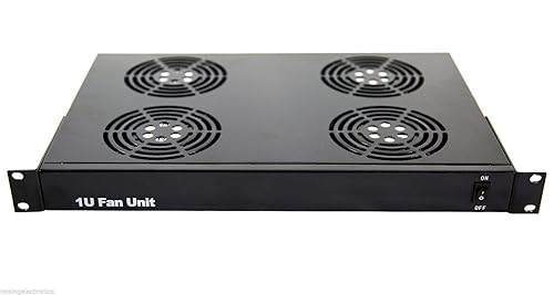 RAISING ELECTRONICS Unidad de ventilador de montaje en rack 1U con 4 ventiladores para rack de datos de red Sever