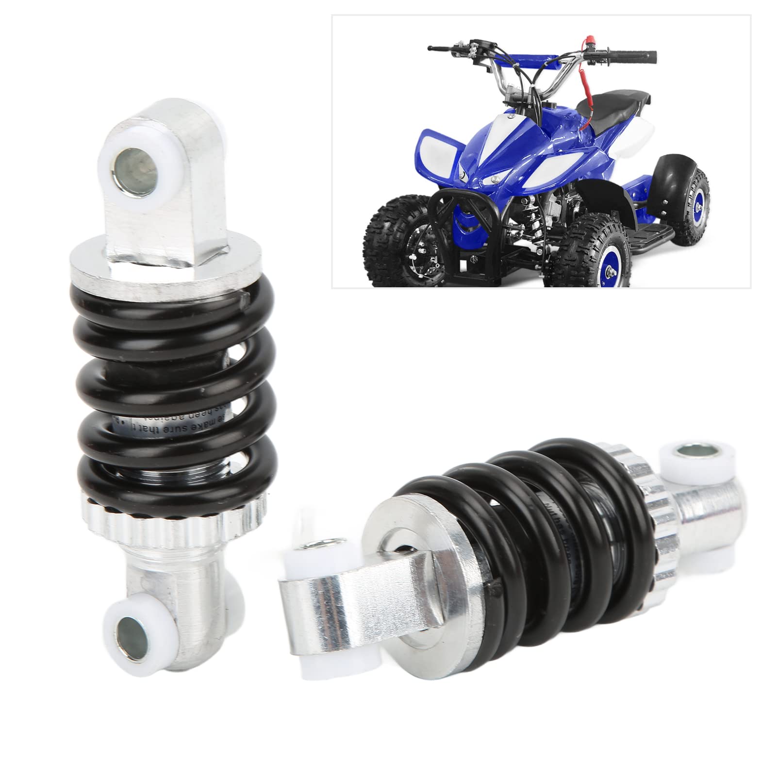 2 Pieces Amortisseur Arrière de Vélo, 90mm 400 LB Arrière S Hock Amortisseur Arrière Universel pour 47cc 49cc ATV Scooter électrique