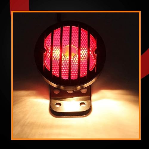 Miniatura 7 de KaTur luz trasera de montaje lateral de motocicleta negra, soporte trasero de la placa de, de freno para Suzuki Yamaha Harley Bobber Chopper