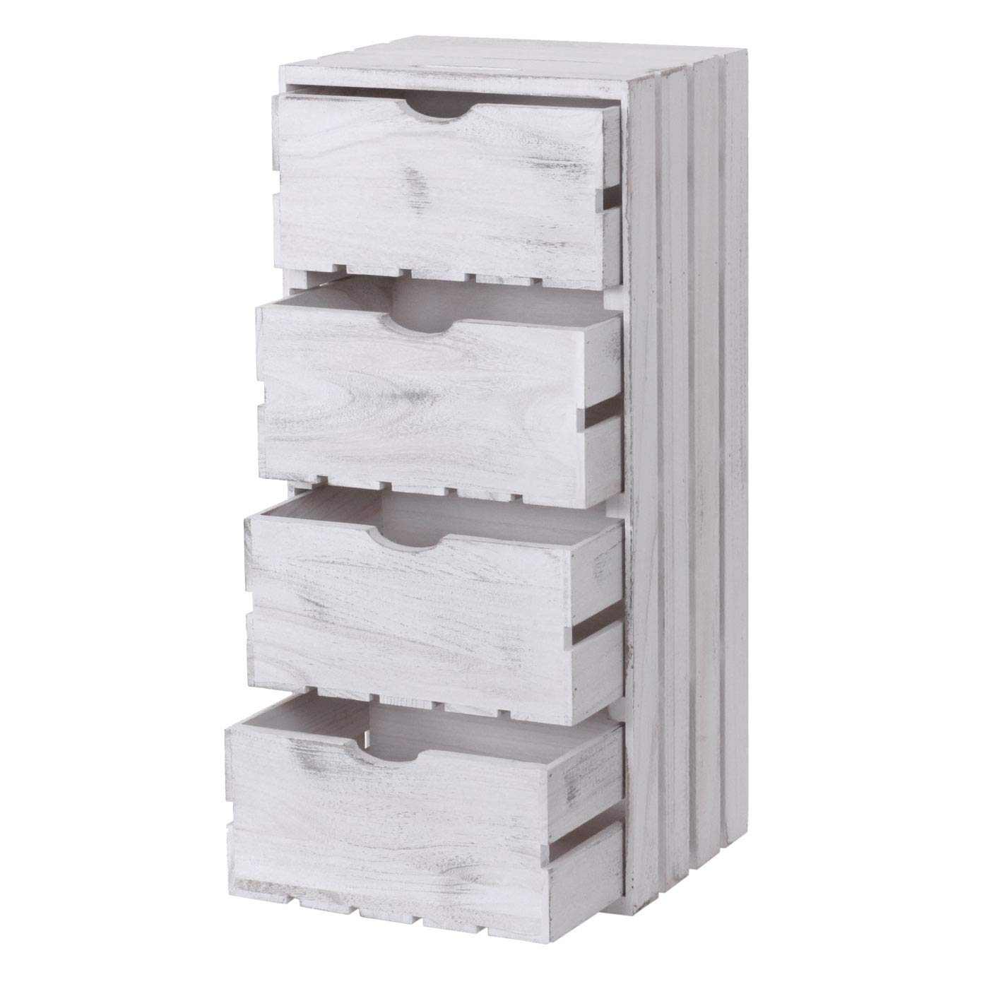 Mendler Kommode HWC-C62 4 Schubladen 70x32x26cm - weiß