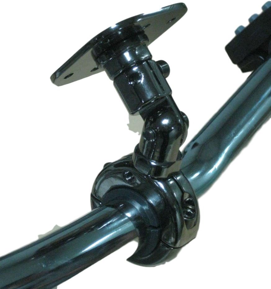 Shark Universal Handlebar Mount 7/8 Inch (22mm) to 1 1/4 Inch (32mm) for GPS, MP3, Cellphones and More - Fits Motorcycles with Tubular Handlebars - Chrome