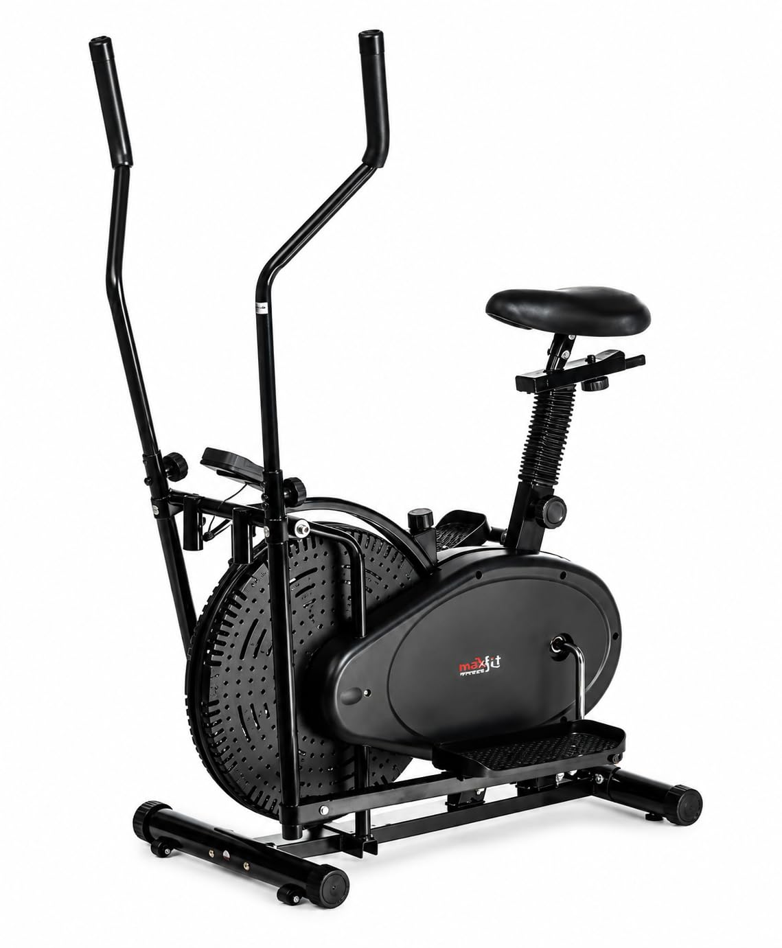 2-in-1 Elliptical Cross Trainer and Exercise Bike, Black, Home Gym Cardio Workout Machine-picture-14