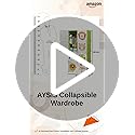 Image of AYSIS Almirah for Clothes,Plastic Soft Sheet Collapsible Wardrobe for Clothes for Kids Clothes /Toy /Book, Baby Cupboard for Clothes Storage in Bedroom Nursery,Cartoon (Green, 8-Shelf-8-Door)