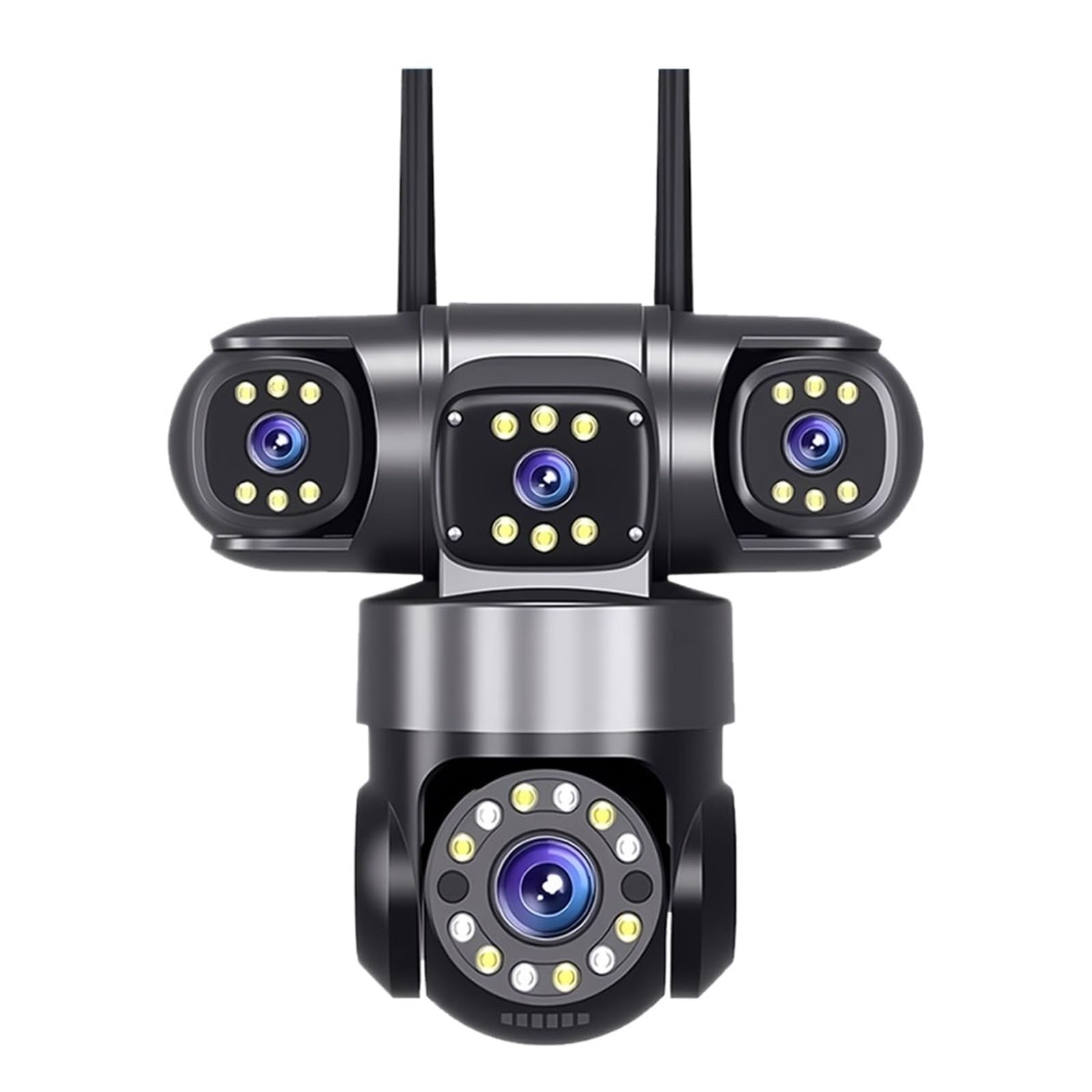 Cámara IP WiFi exterior para eliminar puntos ciegos mediante cuatro pantallas y zoom 16X