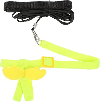 Mipcase Rabbit Toys Tool Toys Pet Parrot Bird Harness and Leash Adjustable Flying Training Ropes with Wing for Budgerigar Lovebird Cockatiel Small Birds Yellow Animal Set Train Toys