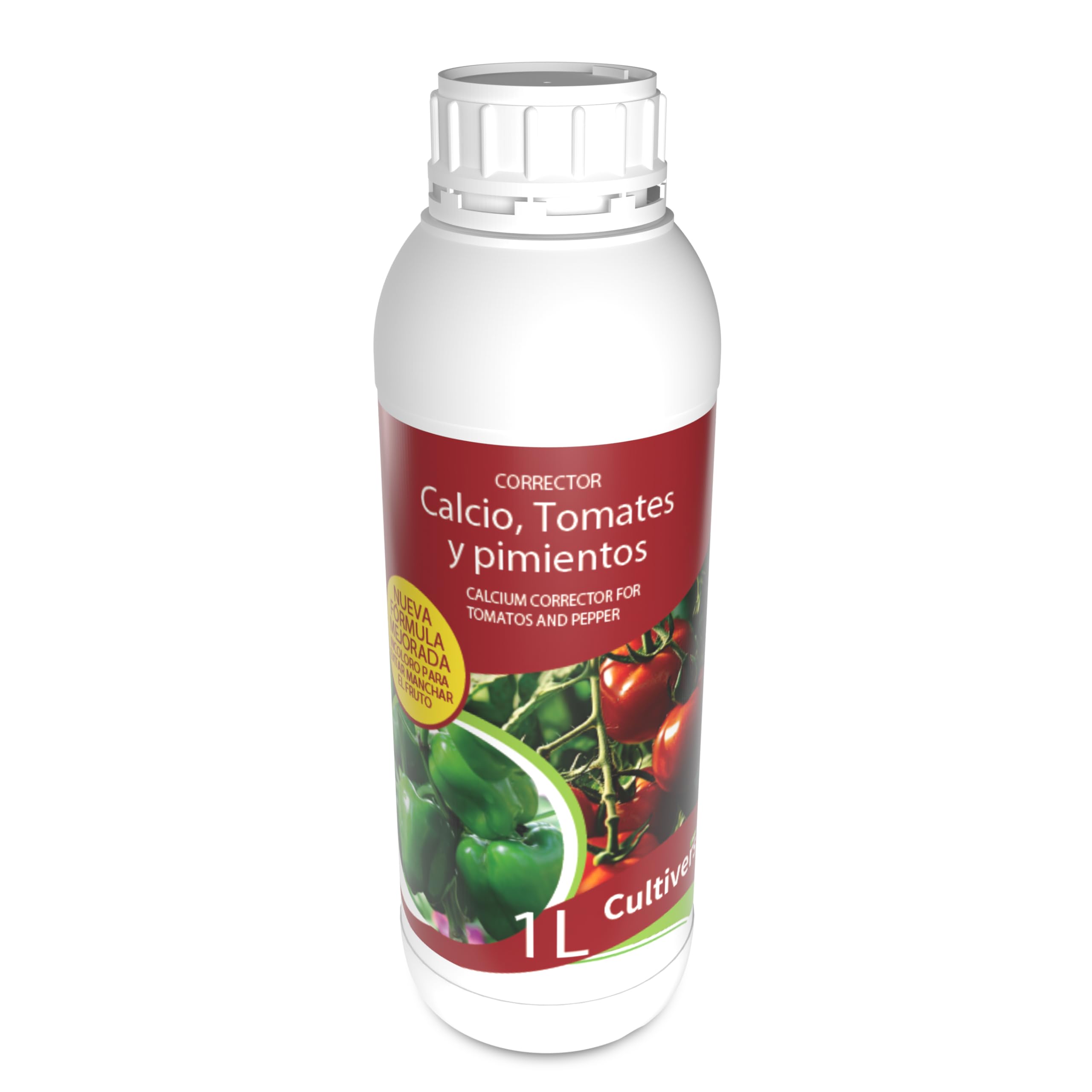 CULTIVERSCalcium Tomatoes and Peppers Liquid 1 L Calcium deficiency corrector for vegetables. Natural organic fertilizer reinforces resistance to diseases.