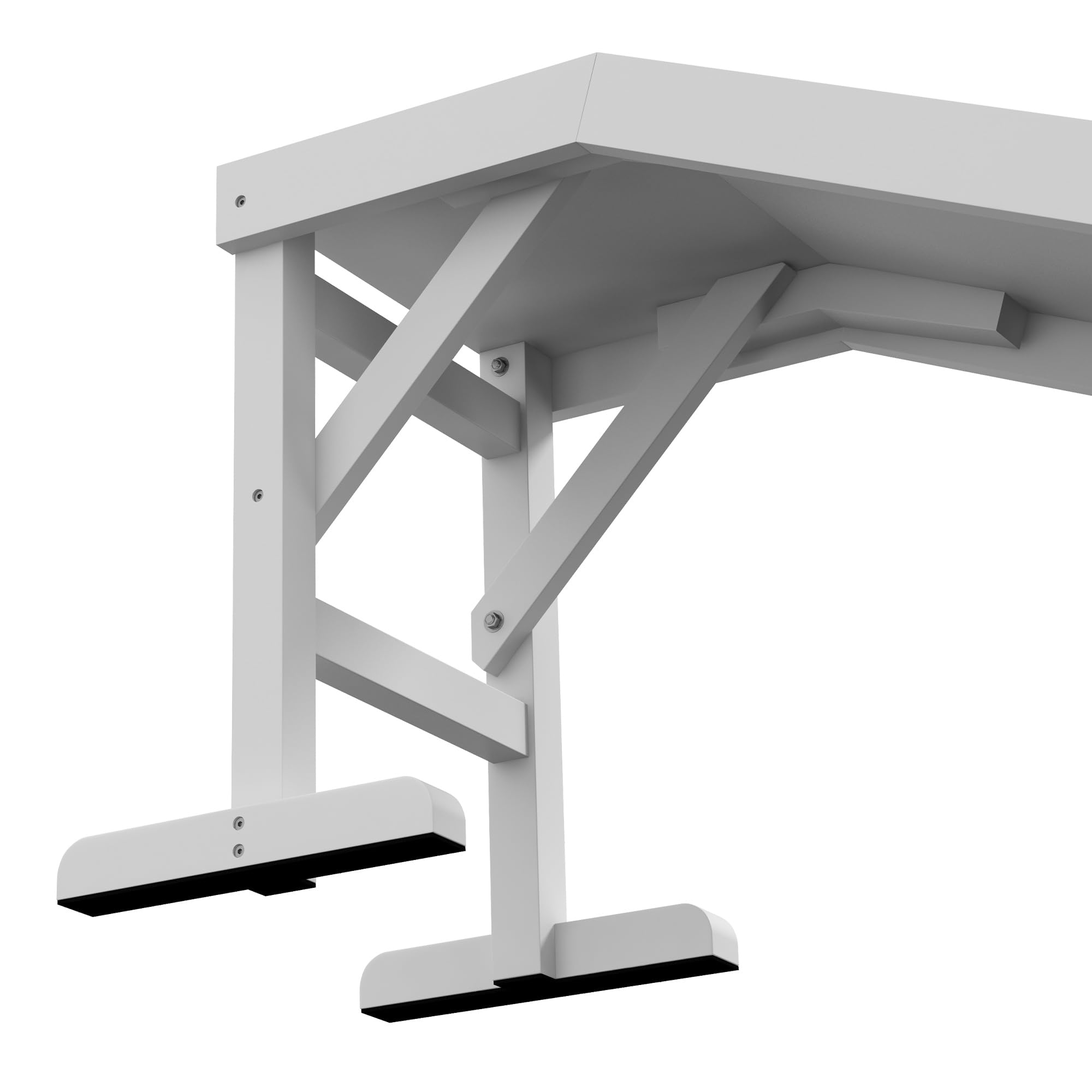 PawHut Rampa para Perros de Madera Rampa para Mascotas para Cama/Sofá con Alfombra Antideslizante para Perros Pequeños Medianos y Grandes 152x40x50 cm Blanco y Gris