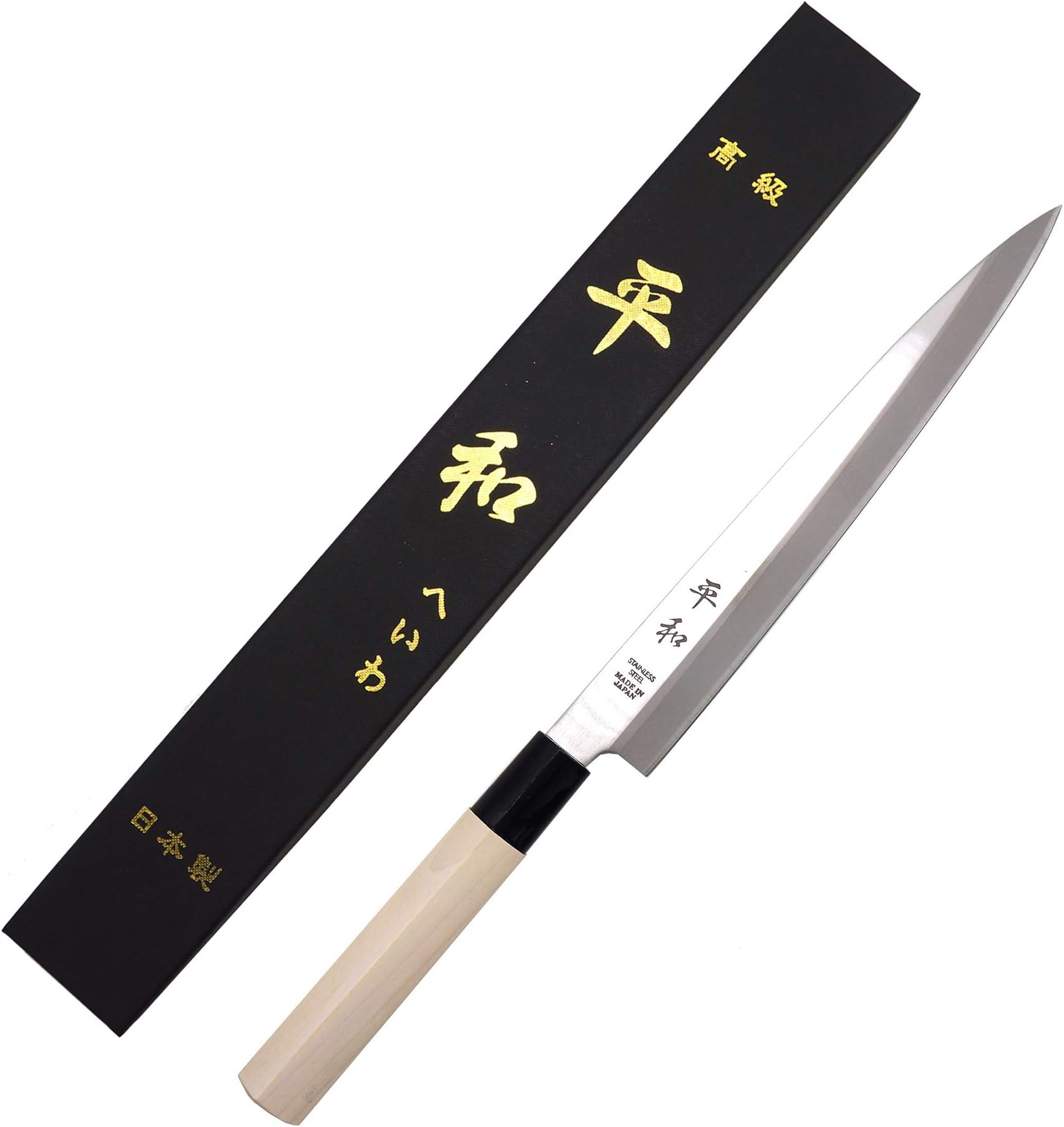 KS&E Hasegawa Stainless Steel Right Handed Japanese Knife, Filet Knife Fish, Asian, Yanagi Sushi Sashimi Knife (8.5-inch(210mm) Right Handed Yanagi)