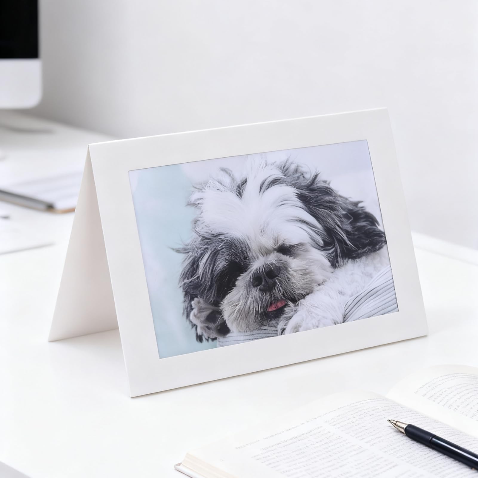 Grußkarten ohne Verschieben, 10 x 15 cm, Papier-Bilderrahmen, Großkarton, Fotorahmen, Karten mit Umschlägen, Foto-Notizkarten für Geburtstag, Hochzeit, Abschlussfeier, Weihnachten, Klassenzimmer, DIY