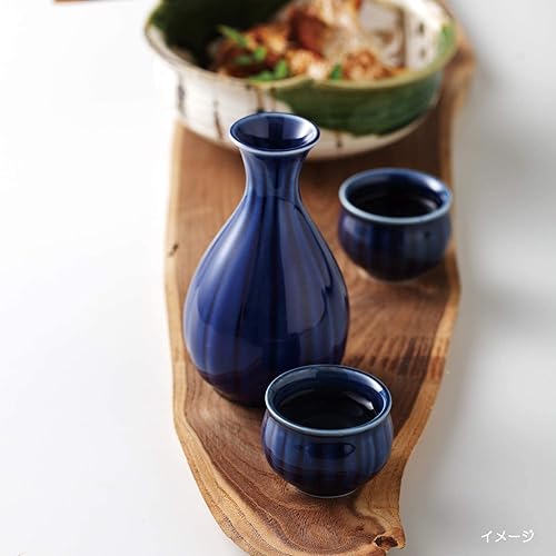 Vista 34 de JapanBargain 4678, Juego de sake de porcelana auténtica japonesa Saki Set decantador de sake y tazas de saki, fabricado en Japón (Brown Beauty)