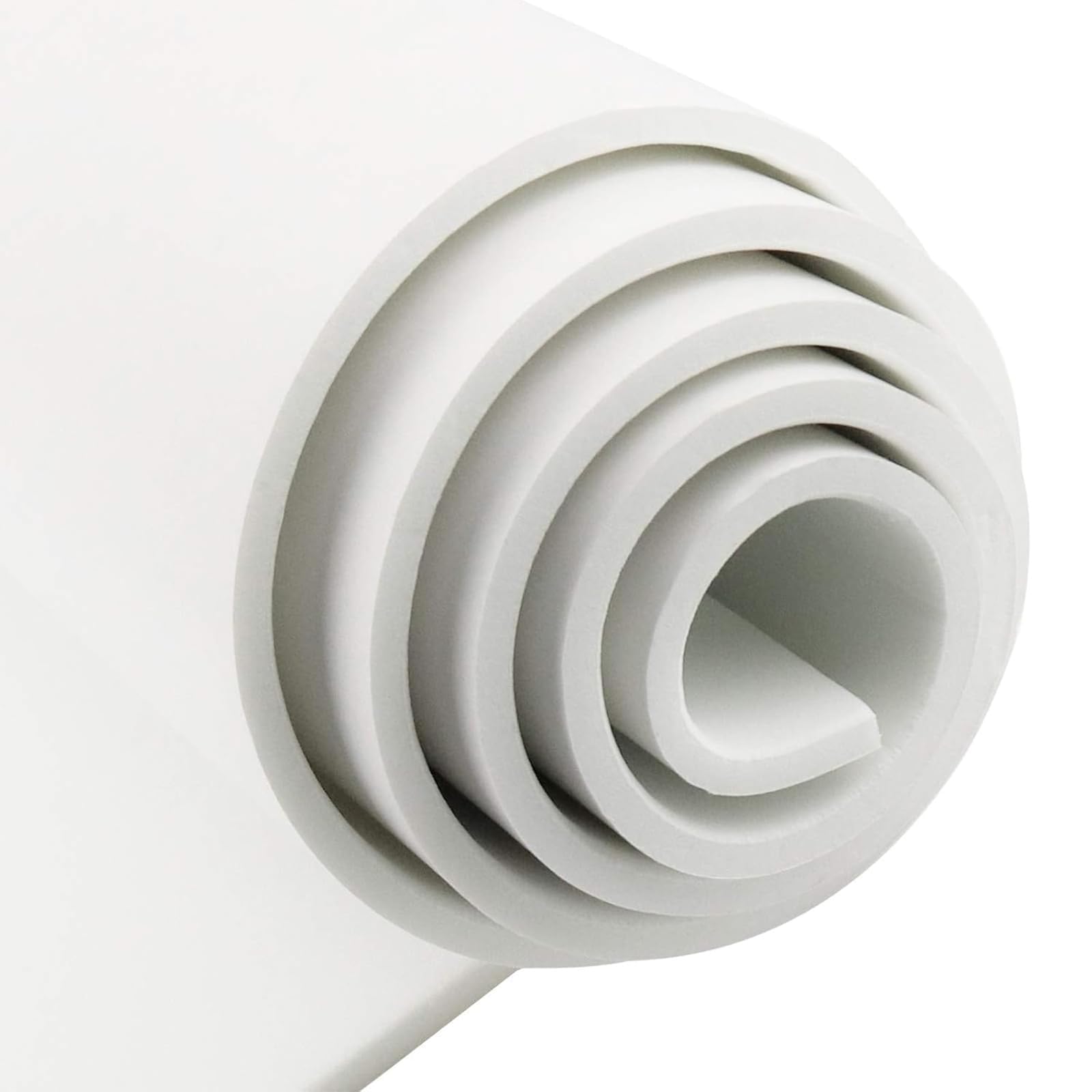 Vefhby Self Adhesive Foam Roll 300mm(B) x6mm(D) x3m(L), Multifunctional Foam Rubber for Door and Window Sealing, Furniture Protection, DIY Craft Supplies, Non-Slip, Anti-Scratch (White)