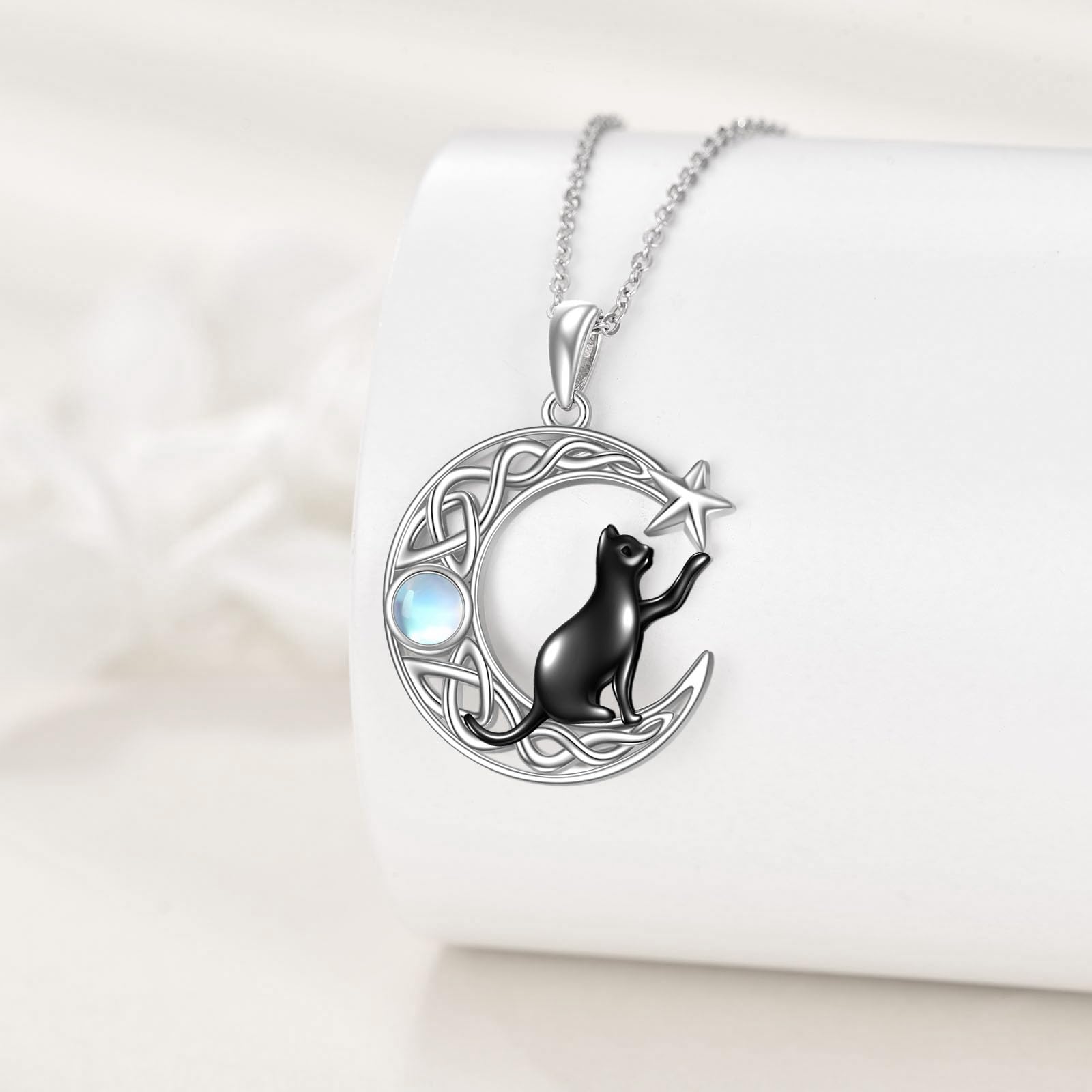 VONALA Collana con animale, in argento Sterling 925, altipiani mucca, Axolotl/elefanti, unicorno, gatto, dinosauro, gufo, collana con ciondolo per compleanno, regalo di Natale per donne e ragazze, 22