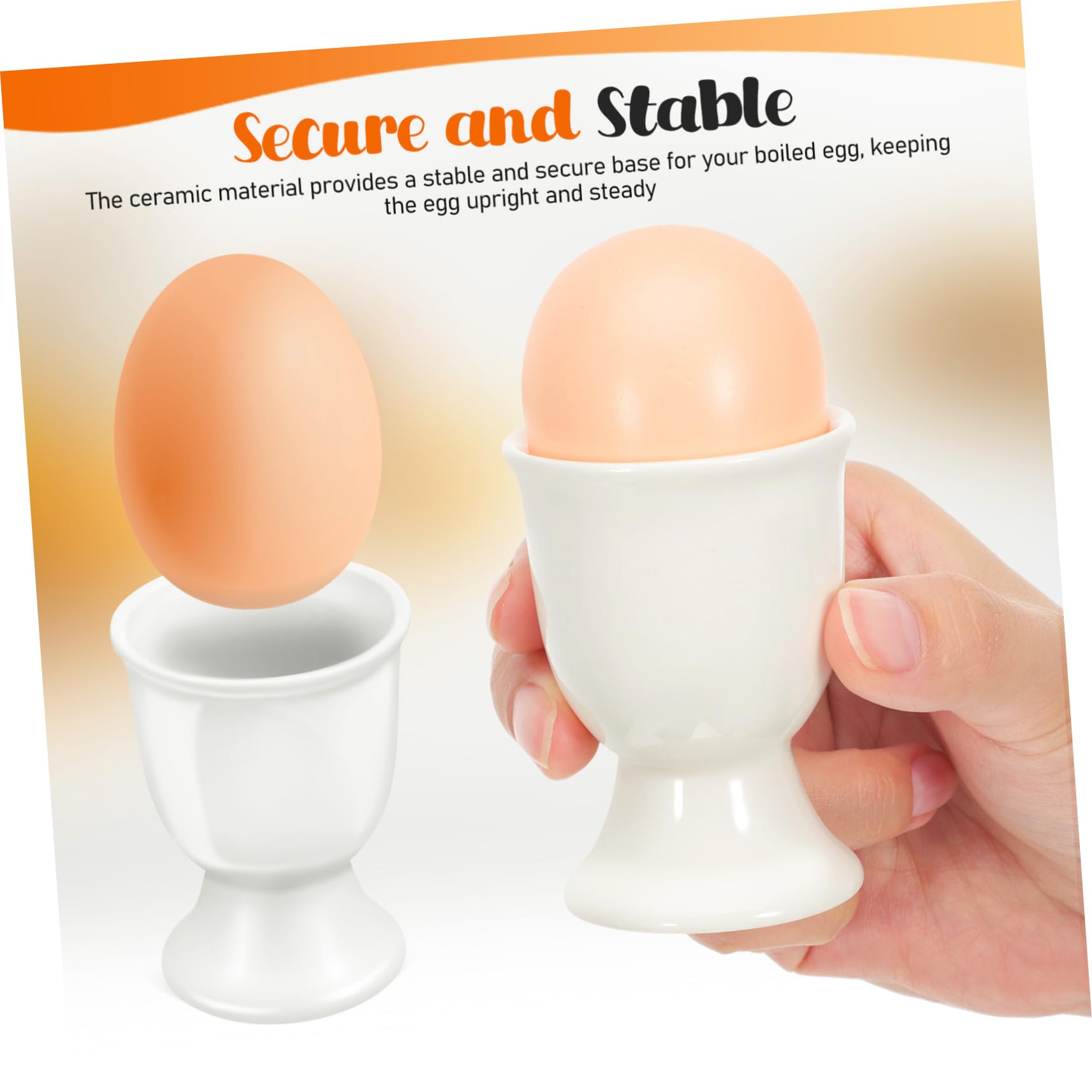 Coquetiers en céramique, pour toute table de petit-déjeuner, œufs durs et mous (16 pièces)